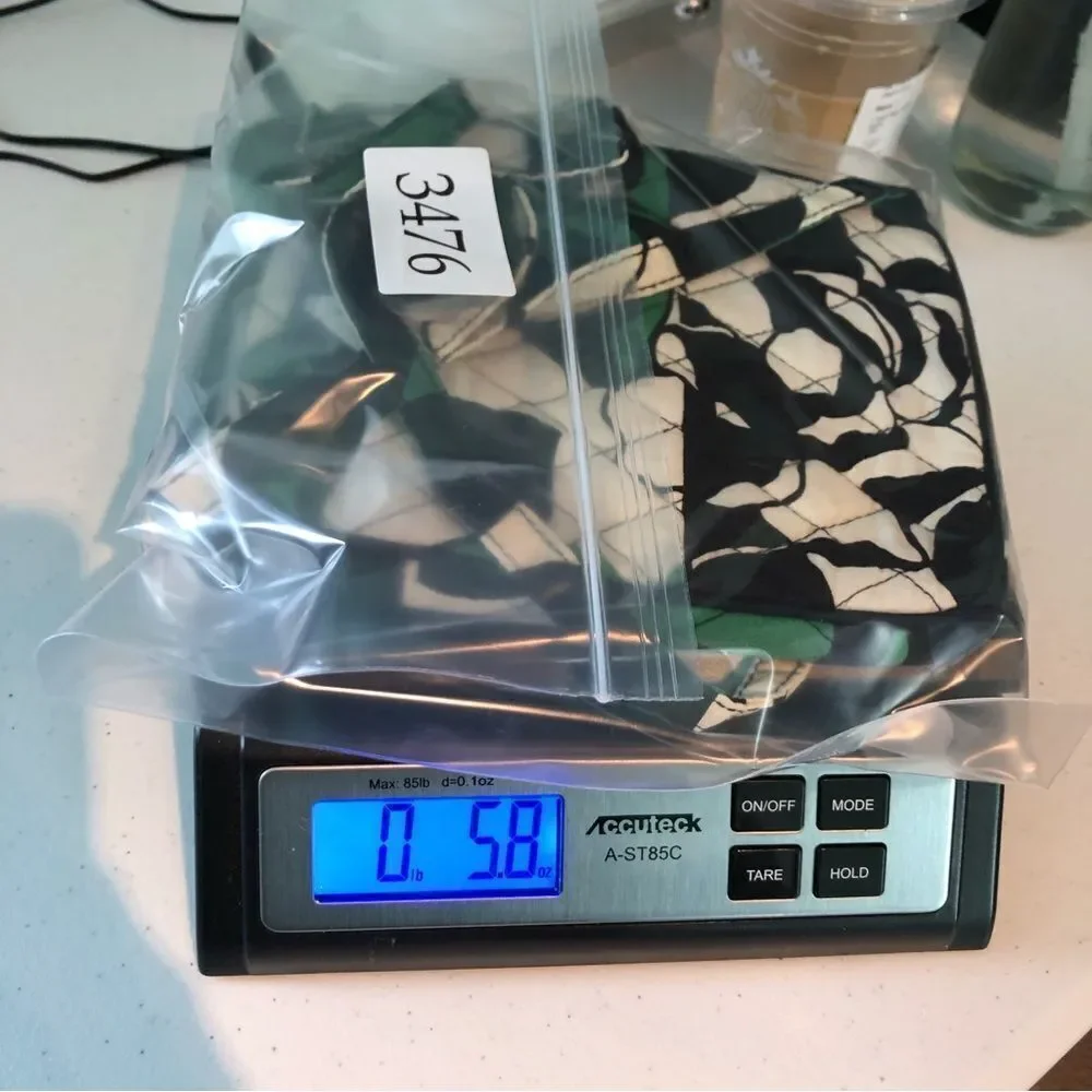 Vera Bradley‎ Hipster Purse Green White Black Quilted Small Crossbody